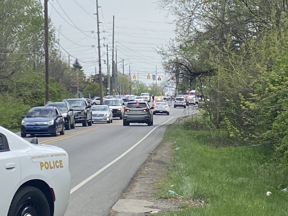 IMPD says they are investigating a shooting where 2 officers were shot. Police say both should be okay. This is the scene near 30th and Franklin