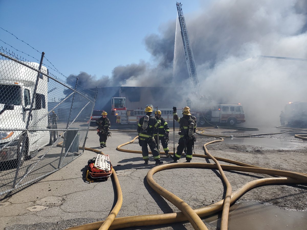 PFD is on the scene of a 4-alarm fire in Wissinoming. Approx. 140 PFD members responding. Media members: staging area is at State Road and Van Kirk