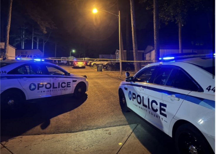 A double shooting in the Stone Mountain area of Gwinnett has killed one man and put another in the hospital. Police have been investigating in the Valley Brook community since late last night