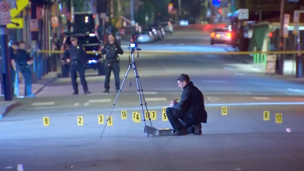 Police blocked off a popular stretch of Penn Avenue overnight after two people were shot.