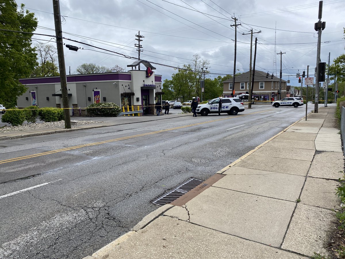 Police are looking for a suspect after a shooting at a Taco Bell on Highland Ave.  The victim was found in the parking lot and taken to the hospital.  The victim died at the hospital
