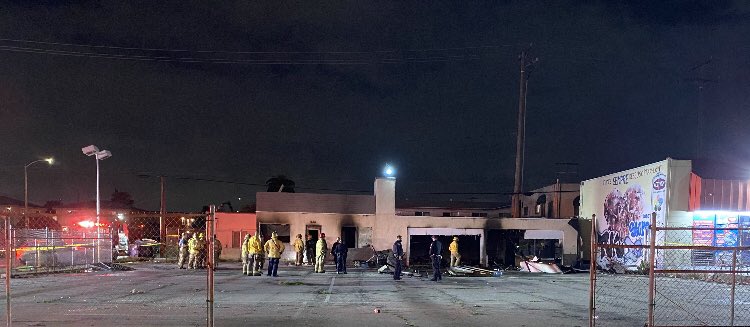 1700 blk of LB Blvd-LBFD units reported fire and  smoke coming from an abandoned commercial structure. 3 people discovered during primary search- 1 DOA and 2 transported in grave condition. Fire investigators on scene. No reports of injuries to firefighters.