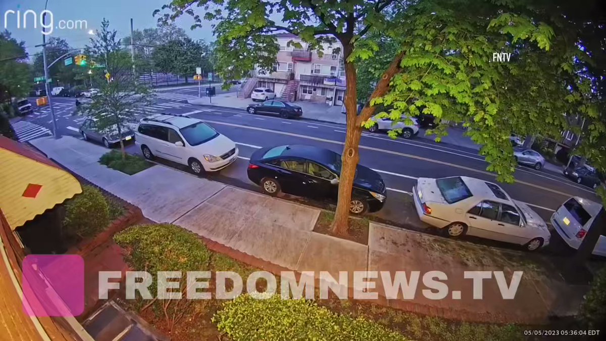 Shot heard on neighbors Ring Cam video, where a man with a rifle was reportedly seen on the roof of a home  near Ave Y and  Bedford Ave in Sheepshead Bay, Brooklyn Suspect was taken into custody by NYPD