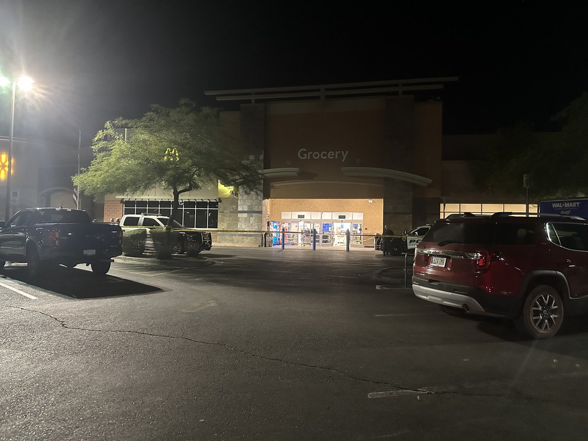 Buckeye PD is investigating a shooting outside a Walmart on Watson. An employee says he was eating at the McDonald's around 7:15 when he heard someone yell 
 he's got a gun; and shortly after he heard a gunshot. Customers panicked and ran to the opposite side of the store