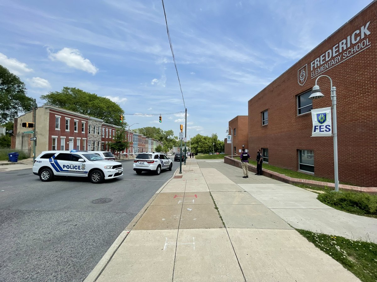 This officer involved shooting happened a half a block from Frederick Elementary and Westside Shopping Center