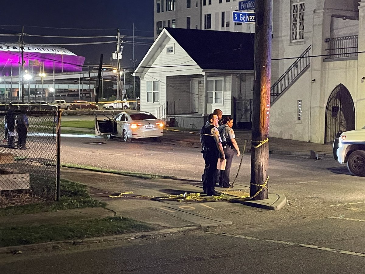 NOPD is investigating a Shooting on Galvez and Perdido Streets right in front of St. Mark's Fourth Baptist Church. A man was shot and killed outside of his car at around 3am.