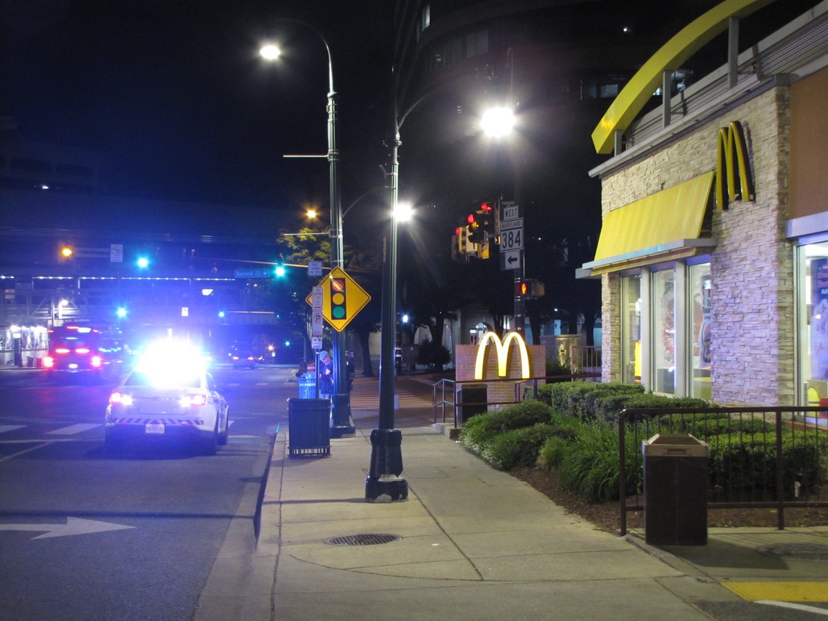 AUTO THEFT with  ARREST: a silver 1997 Toyota 4-Runner was stolen while the occupant went into a restaurant in downtown Silver Spring to pick up an order (possibly a delivery/Door Dash driver) and later recovered in front of the courthouse near 2nd Ave and Cameron St