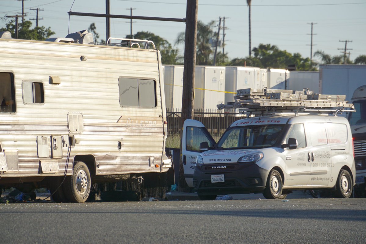 Stockton Police investigate a homicide in the area of Scotts and Aurora Streets