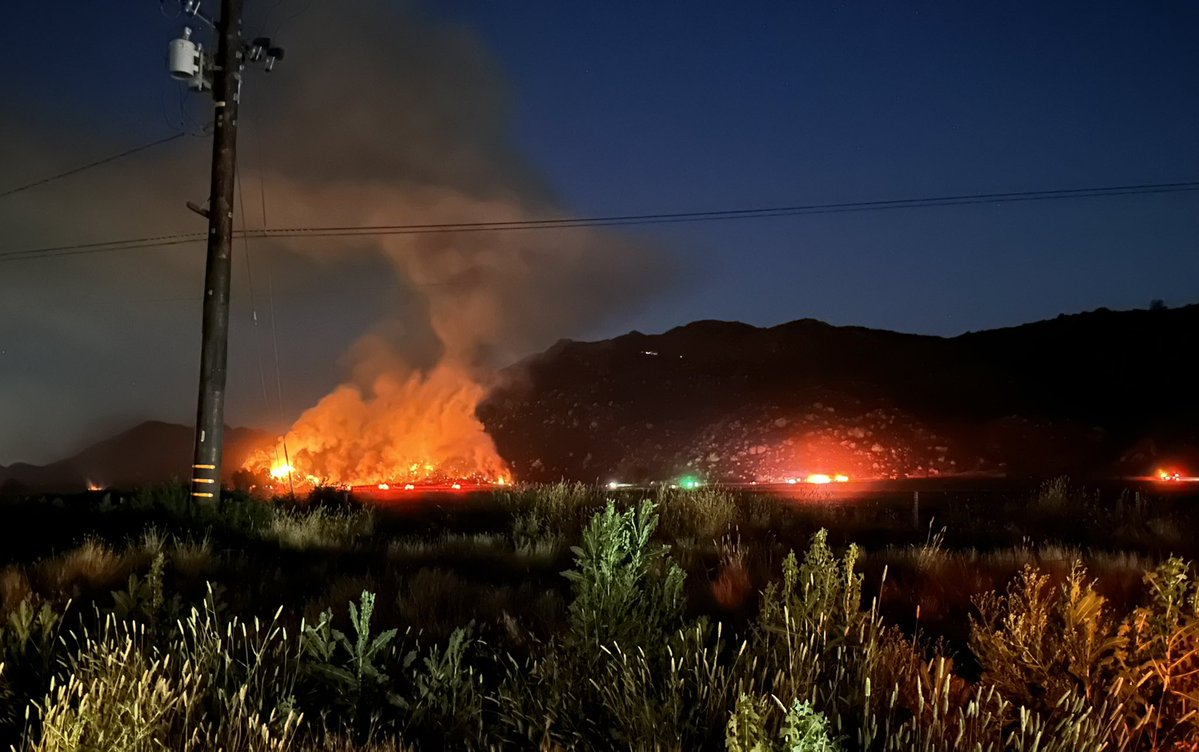 Fire from Ramona expressway at 2055hrs