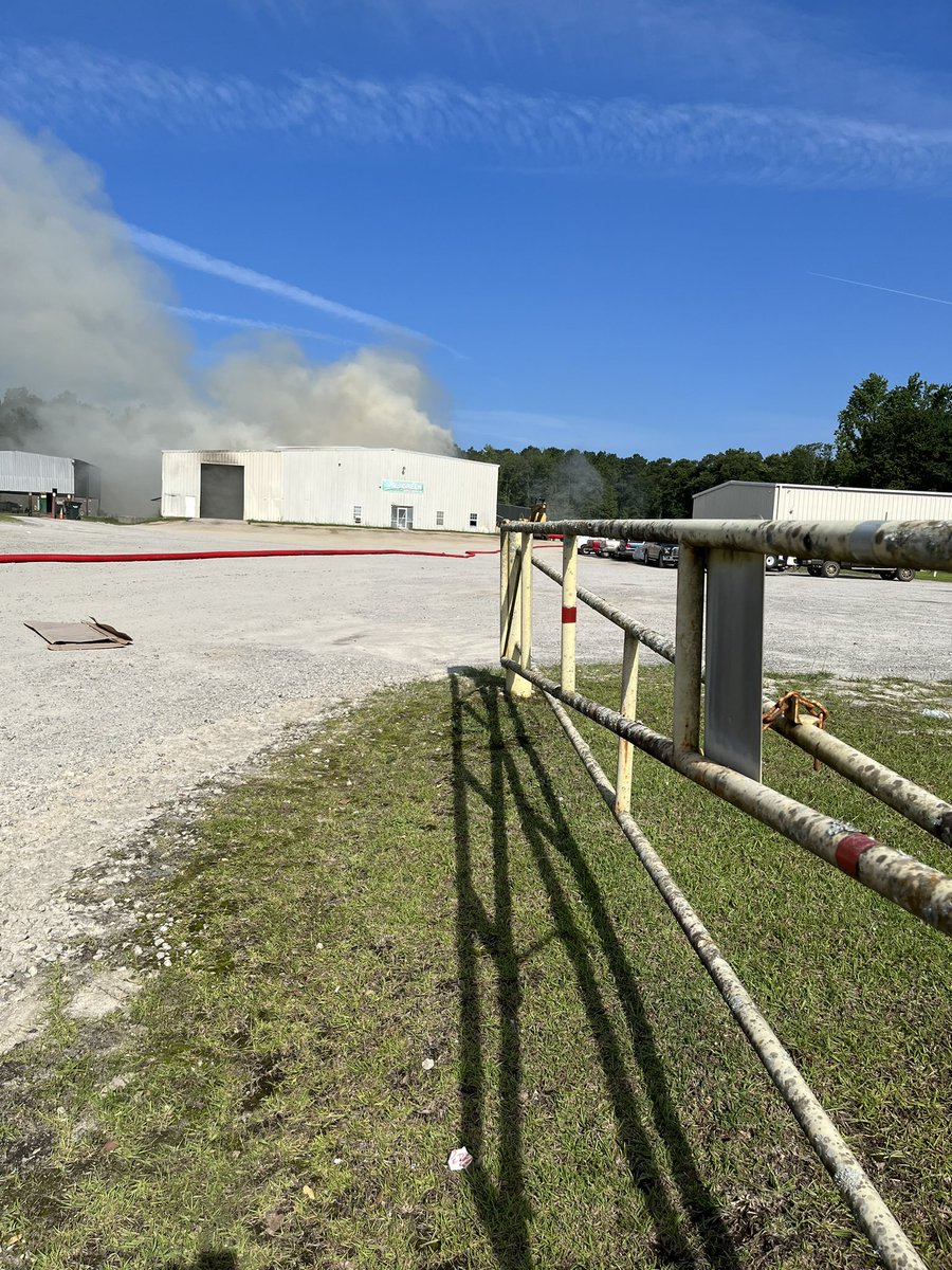 A large fire South of Statesboro near I-16 has US Hwy 301 blocked in both directions.