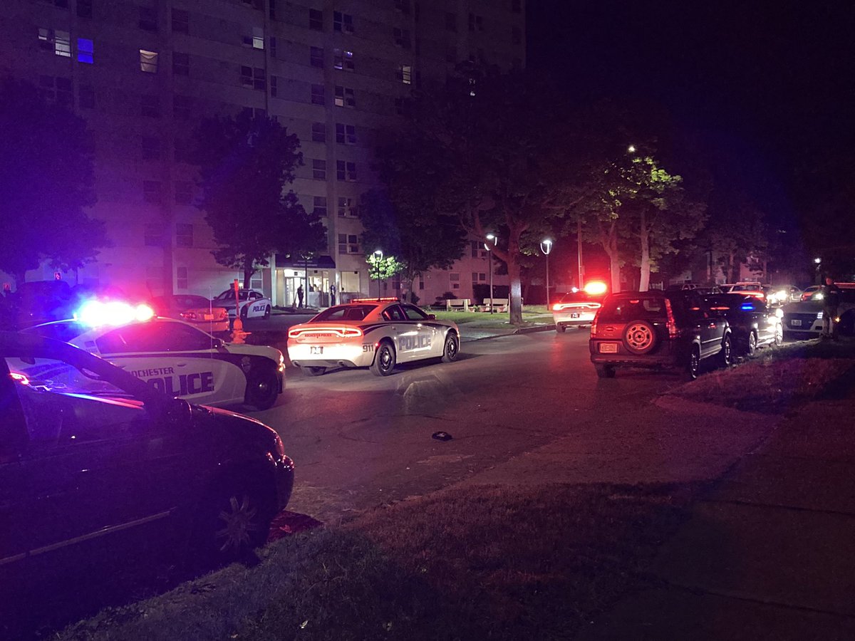 Large police presence on Van Aucker St. this morning, as well.  Police have been going in and out of an apartment complex there and have strung crime scene tape across the front of the building. A command van will also be on scene soon