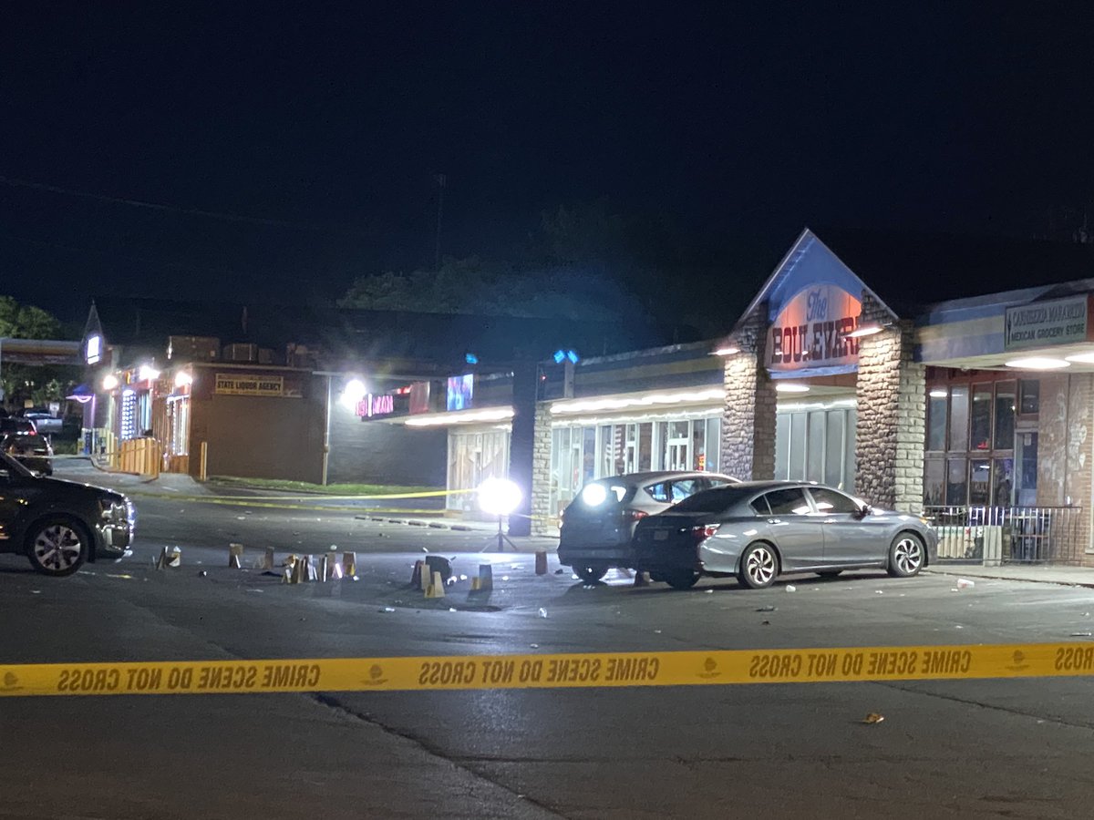 This is the scene after a shooting at Boulevard Bar in Springdale. Three people were shot. One has been released from the hospital.nThe other two are still hospitalized according to Lt. Dale Morris from Springdale Police. No information on a suspect at this hour