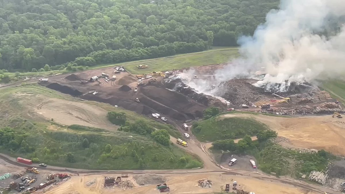 9900 Richmond Hwy: The fire is under control. The landfill is mainly logs and  brush. Due to the amount of smoke generated, HazMat units conducted atmospheric monitoring. All readings are within normal levels. Crews to remain on scene to assist with  extinguishment efforts