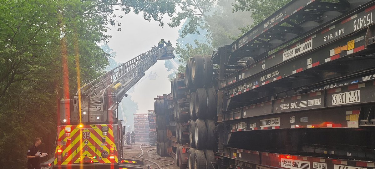 2-11 Alarm at 50th &amp;amp; Morgan. There are multiple lines on the fire. Area is    next to a rail container yard