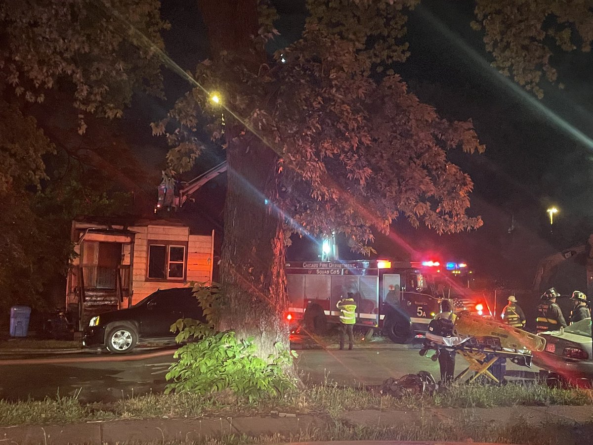 Still and box 47th snd Princeton.  Building is used by squatters.   Transports are two adult males one yellow with smoke.  One red with smoke and burns.  Both to University of Chicago by CFD ambulances. Unable to do final search as this point