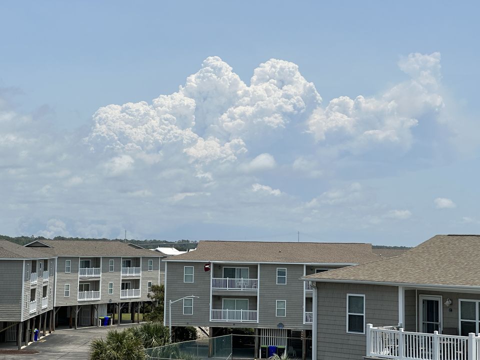 The 'Pulp Road' wildfire has now consumed 3000 acres and is 0% contained. The fire continues to produce a  smoke plume visible on radar. The fire is about 20 miles southwest of Wilmington and 30 miles northeast of N Myrtle