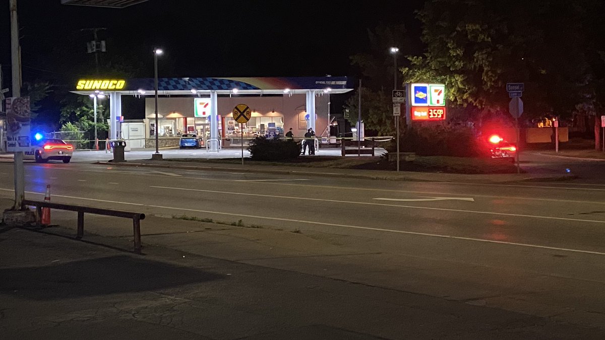RPD responded to the 7-Eleven on Lyell Avenue for a person shot. The person was taken by private vehicle to Strong before police arrived. They later learned the 33 year-old male was shot on Merlin Street before going to the 7-Eleven. He has non-life-threatening injuries