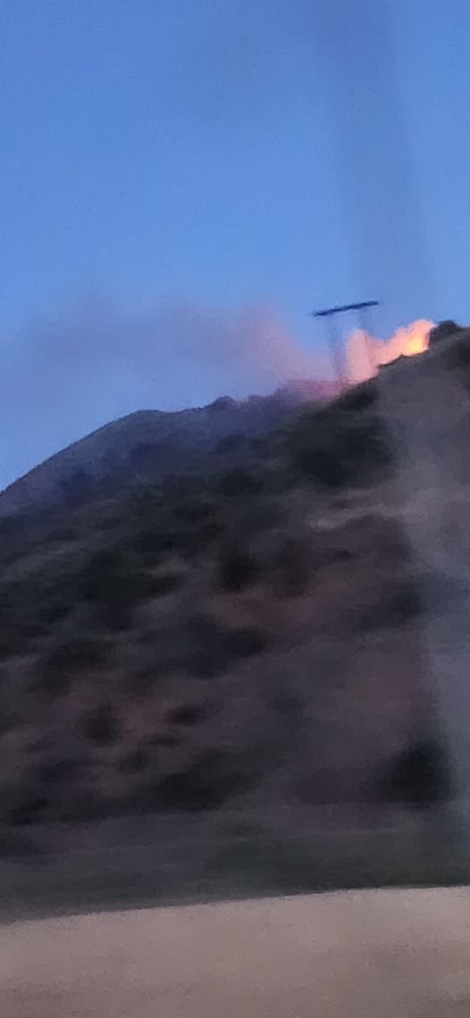Just saw there was a fire at Green River and Hwy.91 last night. Last photo shows a copter over it.