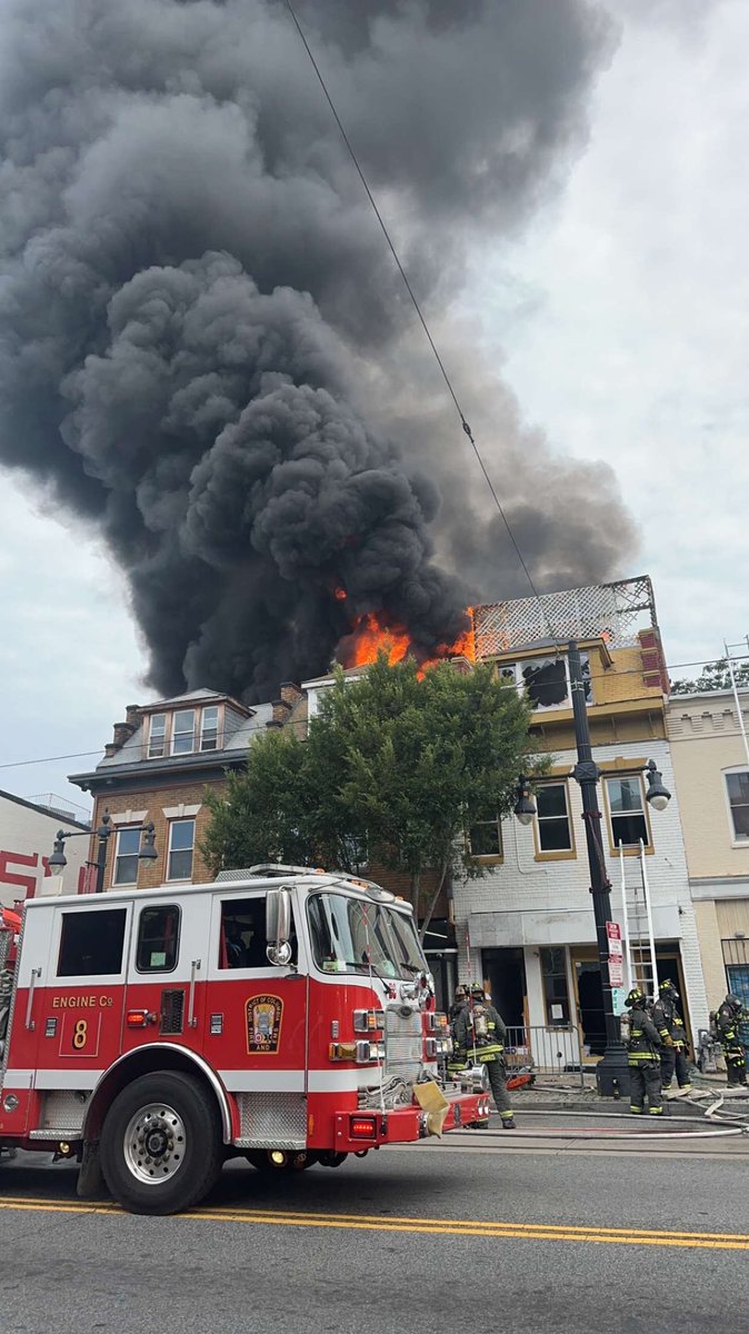 Media staging for 2 Alarm fire 1300 block H St NE is SW corner 14th St and H St NE. Best approach is from Md. Ave NE. PIO on scene