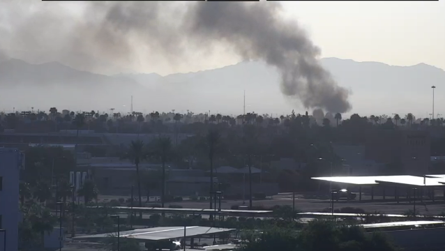 Structure fire burning near Country Club  and  8th Ave (between Southern  and  Broadway). Smoke can be seen for miles in the East Valley.
