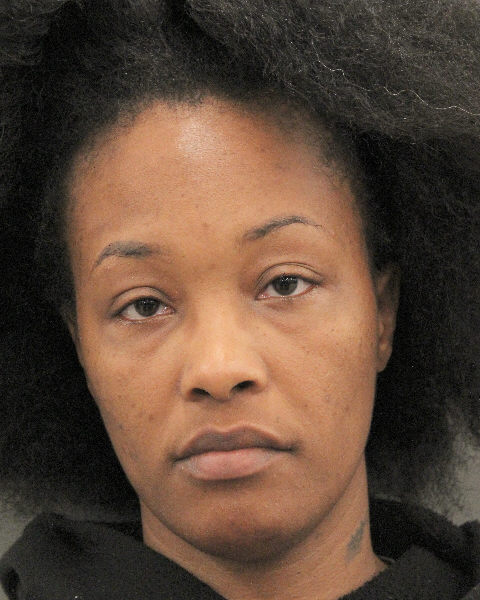 ARRESTED: Athiena Candice Jackson, 36, is charged with two counts of aggravated assault with a deadly weapon in Tuesday evening's (July 18) stabbing of two women at 777 Coolwood Drive.