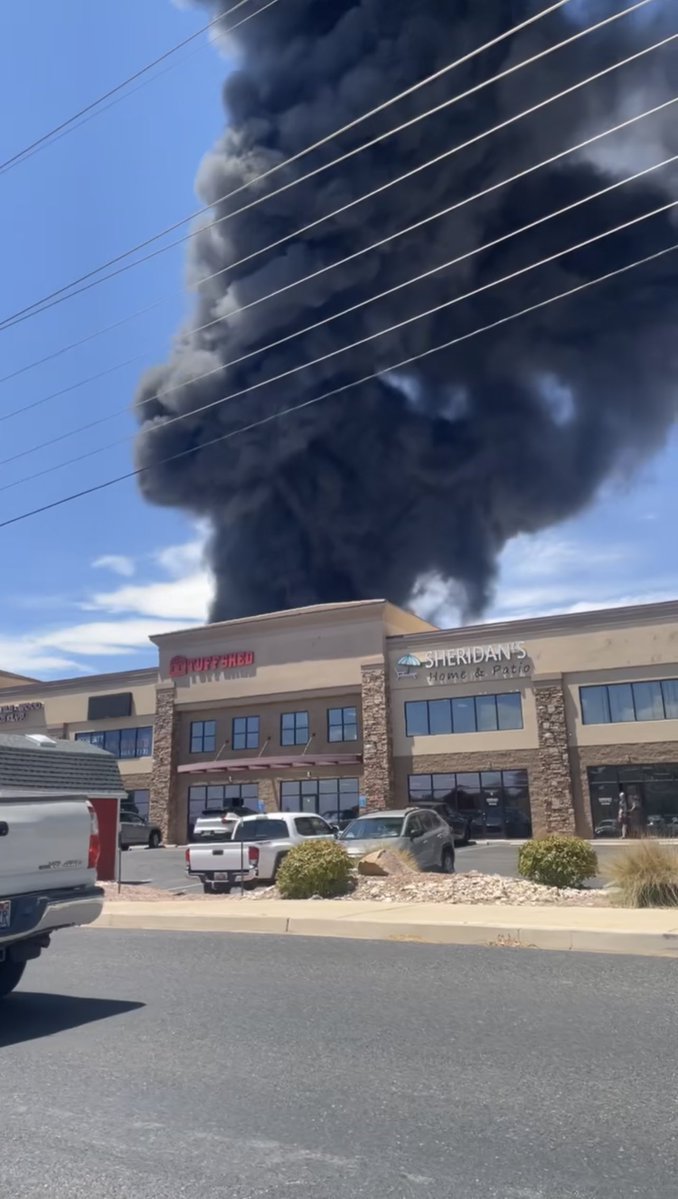 Crews battling fire near St. George mall; spectators asked to stay away