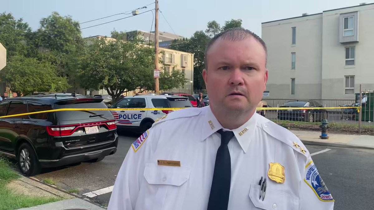 Press Conference for the shooting between an officer and a man. No injuries reported for the officer or the individual who is in custody with a gun recovered. Incident took place at the 1700 Bl. of Benning Rd. N.E. early this morning.Assistant Chief Leslie Parsons provides an update regarding the officer-involved shooting in the 1700 block of Benning Road, Northeast. There are no injuries reported and there is no threat to the community.