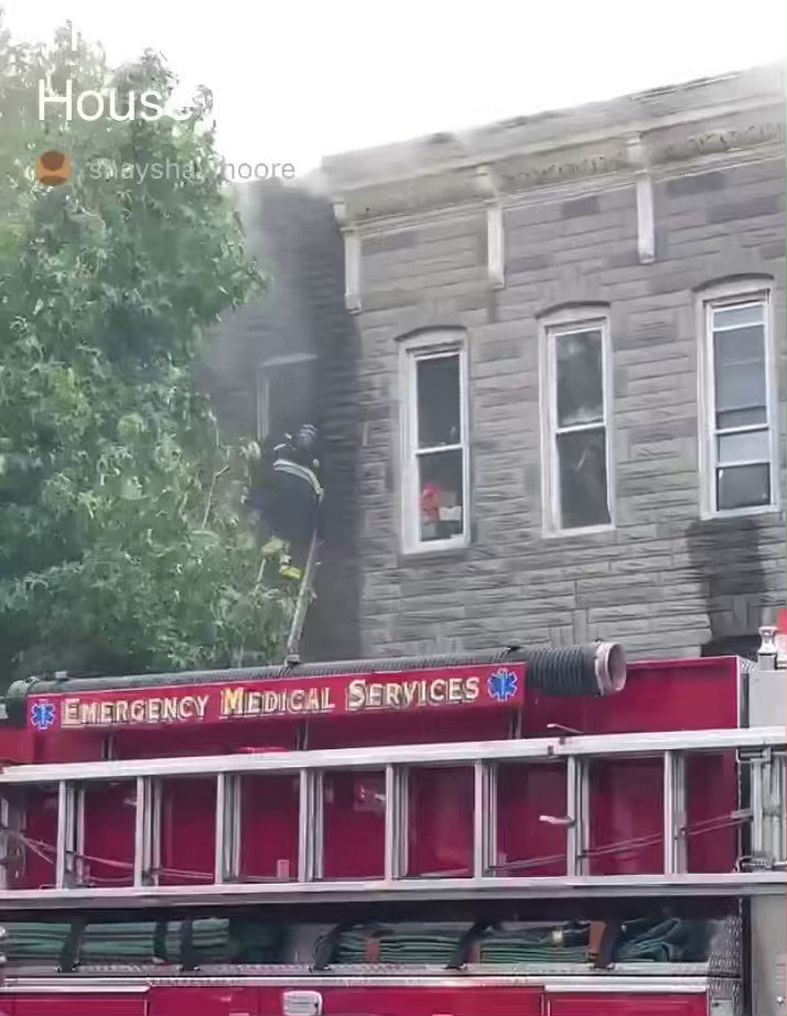 3-alarm rowhouse fire in Carrollton Ridge SW Baltimore