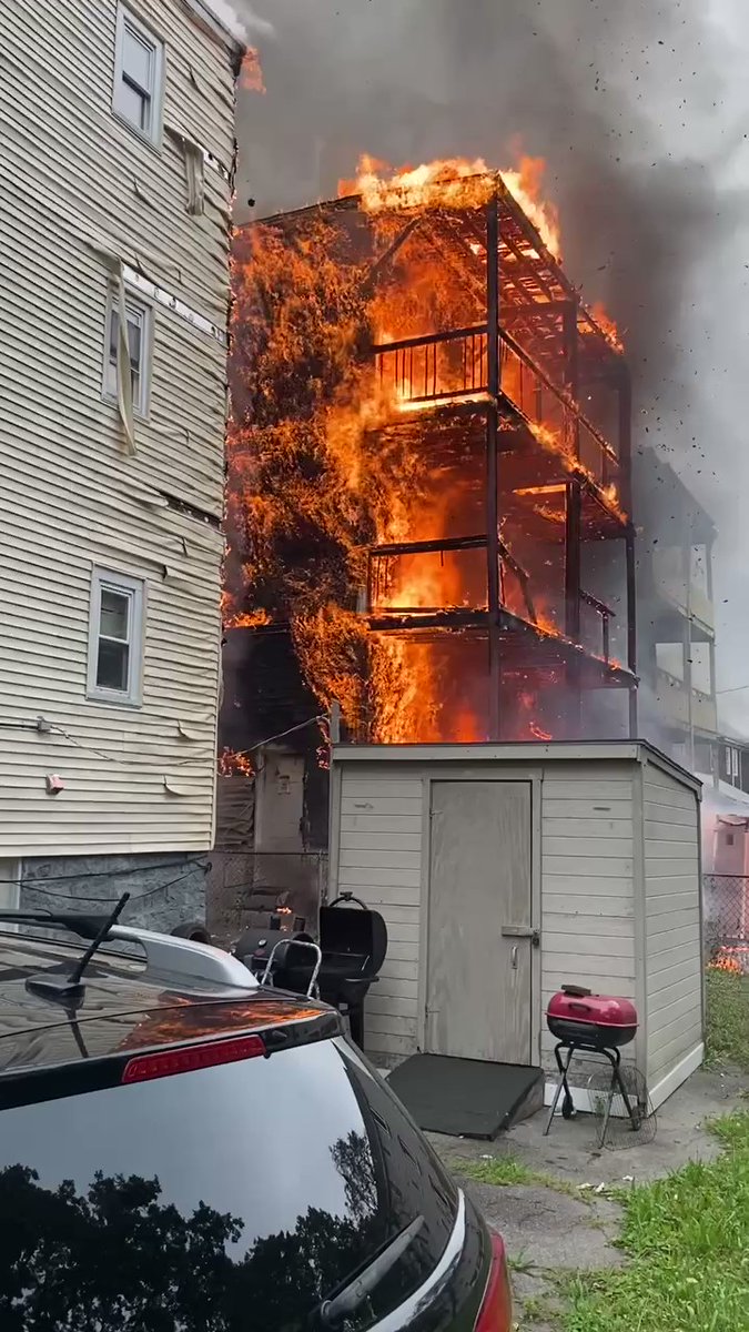 Heavy fire in the rest of 20 Irma St. A 3 family occupied building.The fire has spread to 2 adjacent buildings at 16 and 24 a 3rd alarm has been ordered