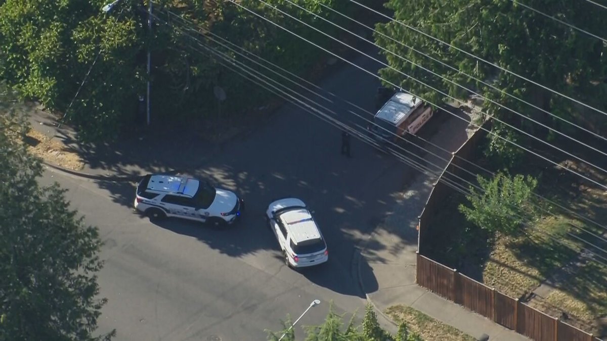 Police say the suspect was shooting at his neighbors' houses and then fired at officers who responded. He is deceased and no officers or bystanders were injured.  @komonews Air4 is arriving at the scene of a shooting involving  @TacomaPD officers near 9400 South D. Street.