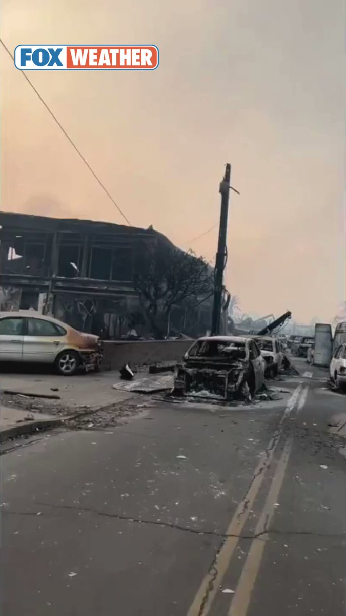 video from Lahaina, Hawaii shows the aftermath of the wildfires