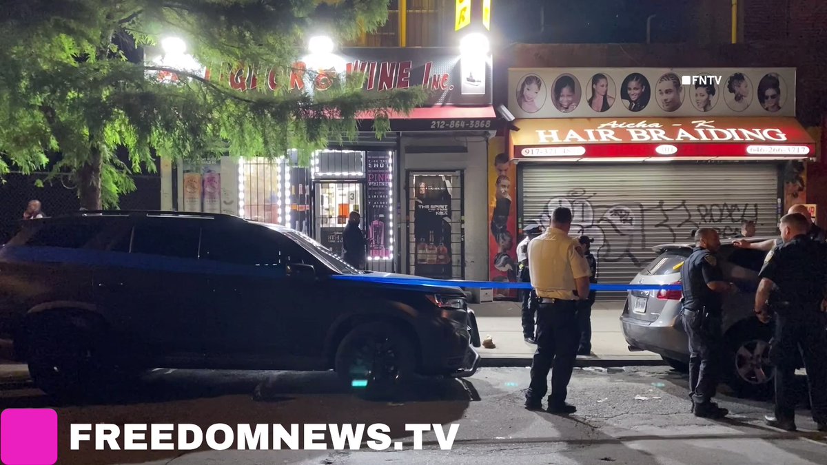 Man allegedly shot during argument with two females outside a liquor store around 11:30pm, near W 128th and  Frederick Douglass Blvd in Harlem, NYC. nnThe male was reportedly shot in the chest and rushed to an area hospital in unknown condition. No reported arrests.
