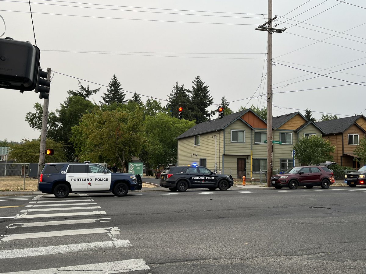 Two people have been detained in relation to the shooting at this apartment complex on SE Holgate Boulevard and 112th Ave. No charges have been filed at this point. The shelter in place order has been lifted and all roadways are now back open