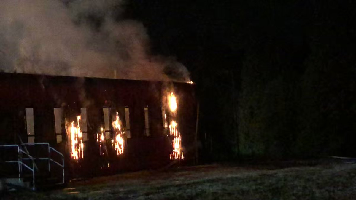 Church in the Woodinville area going up in flames this morning. Seattle Laestadian Lutheran Church.