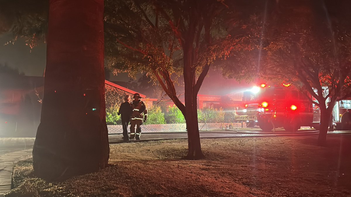 Firefighters are on the scene of a large central Phoenix home near Central and Glendale Ave with a working attic fire from a reported lightning strike per the homeowner. An aggressive firefight stopped the blaze to the attic with no injuries to residents or crews. 4 will displaced