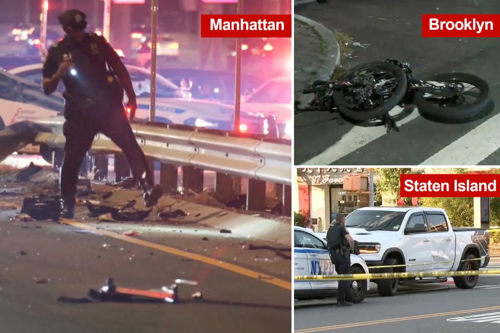 4 dead in 3 NYC collisions and  including 2 in fiery crash on Staten Island Expressway