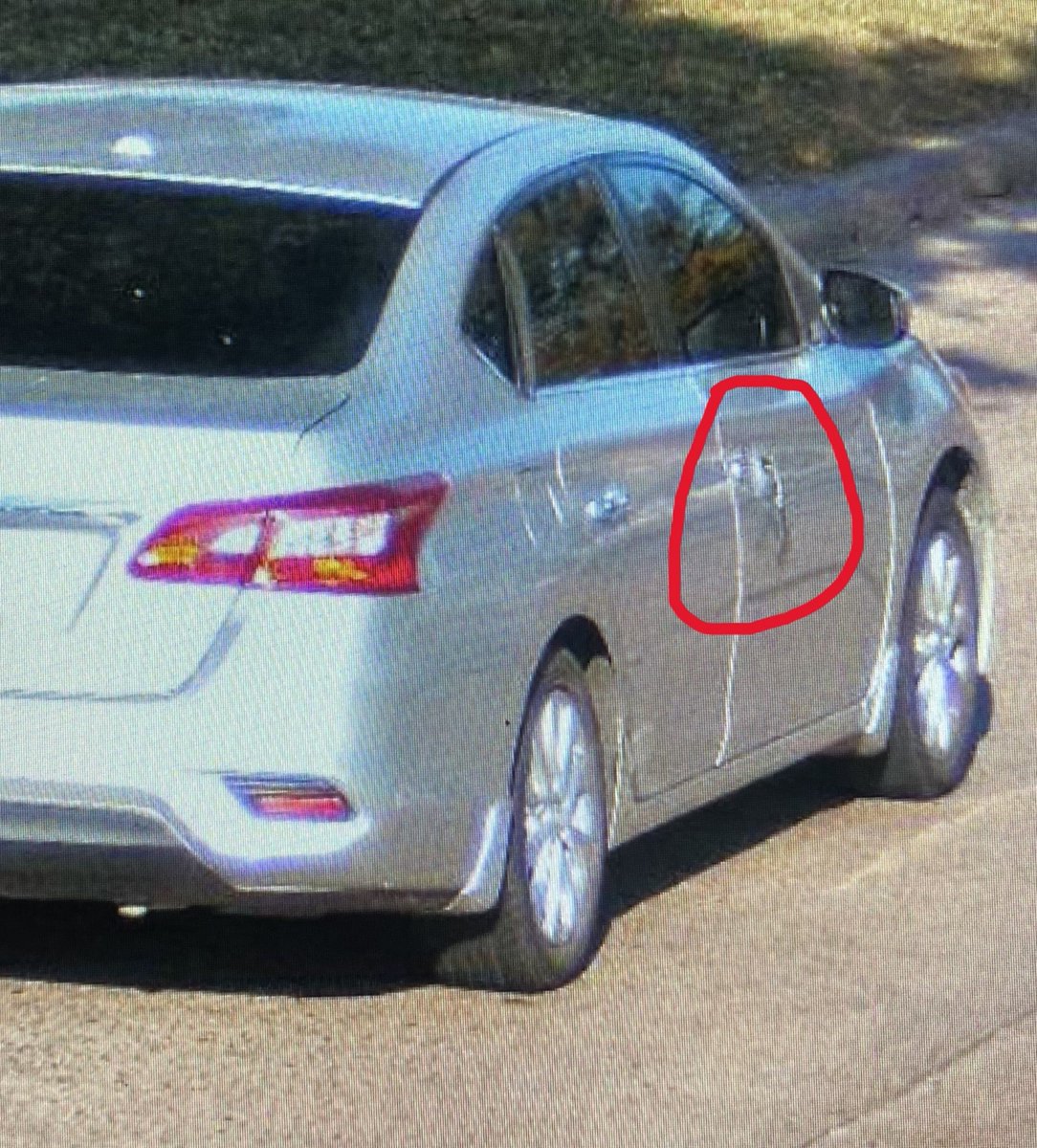 Homicide detectives are looking for this vehicle, likely a gray Nissan Sentra with a broken door handle, involved in the Sept. 23rd fatal shooting of two men at 8900 Bissonnet.