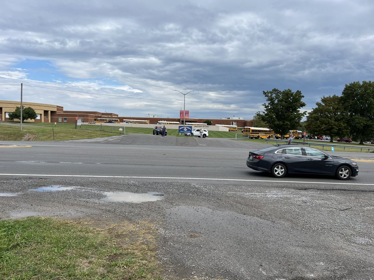 Threat called in leads to evacuation at Lincoln co high and middle schools. Very large police presence