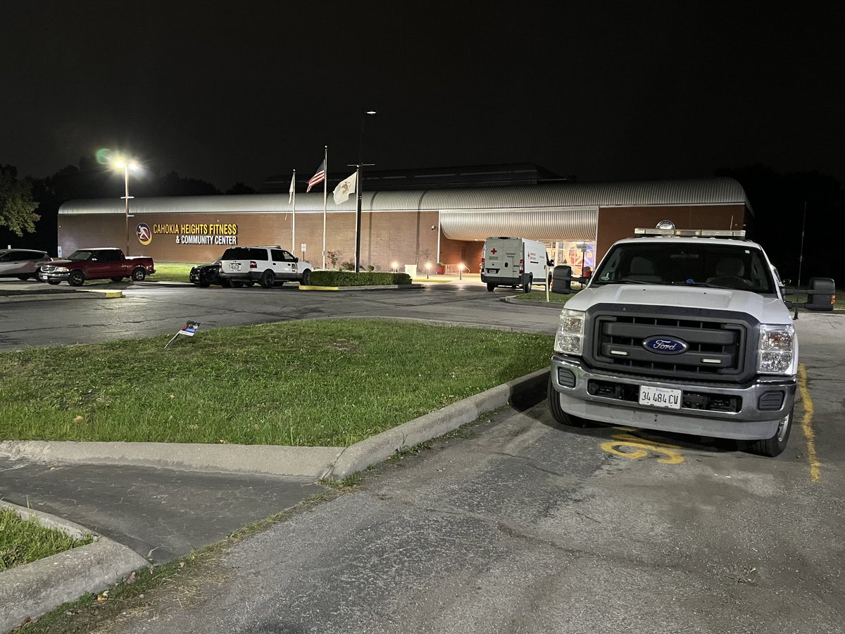 Cahokia Heights Fitness and Community Center-20 elderly residents staying here after they were displaced following deadly 5 alarm fire yesterday at Touchette Elderly Apts. Others are being housed at Touchette Regional Hospital. Fire killed 1 resident; more than 50 others rescued