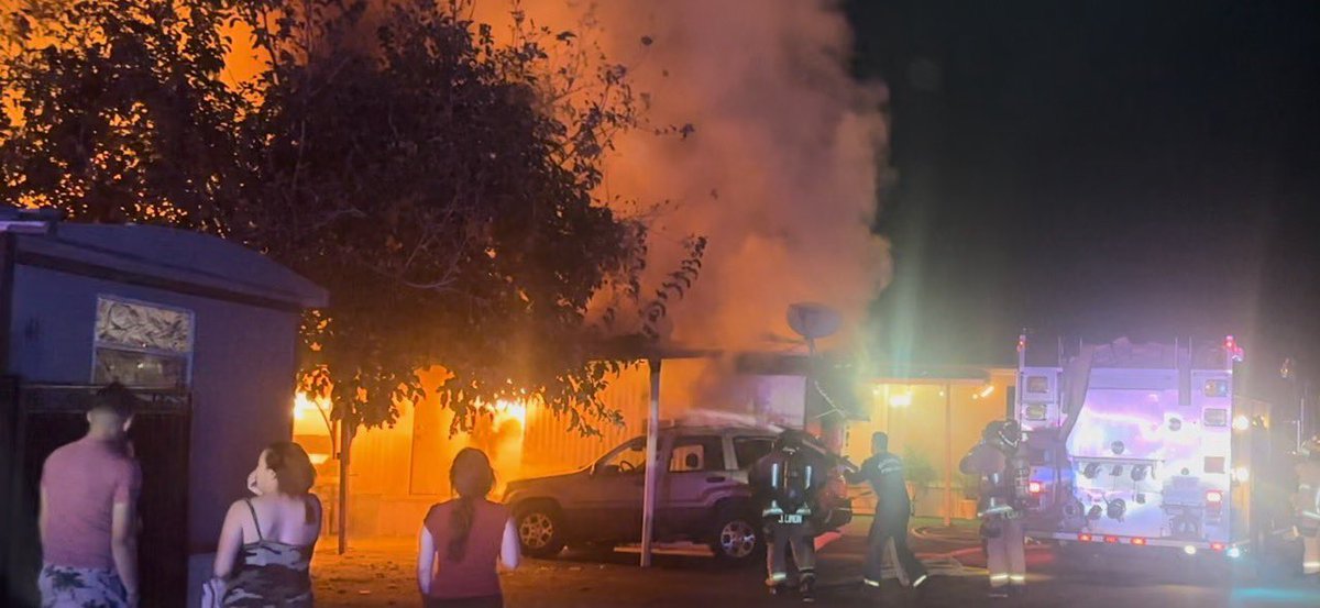 GLENDALE, AZ   2:03 AM WORKING MOBILE HOME FIRE 4950 W BETHANY HOME RDBC151 E150 E151 E15 L26 BC3 WDC CR155Glendale and @PHXFire crews responded to a report of a working mobile home fire early this morning