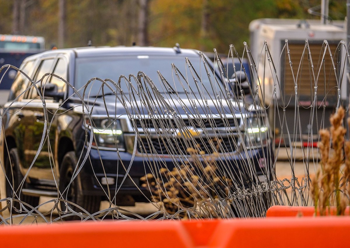 Large coils of barbed wire is one of many stepped up security measures in place in preparation for an influx of StopCopCity protesters expected to hold rallies around Atlanta and the construction site of the future Public Safety Training Center.