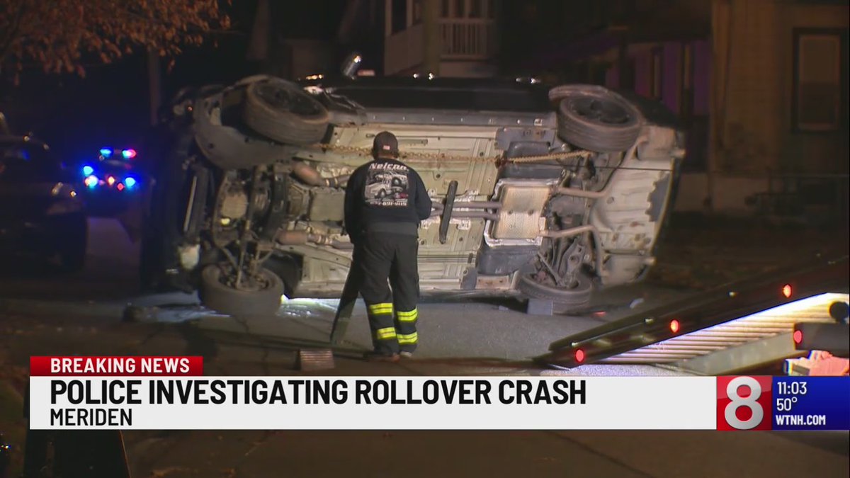 Meriden police are investigating a roll-over crash that left a man with serious injuries on Friday night on Windsor Avenue, authorities said