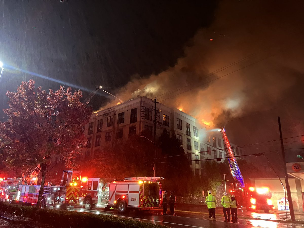 Dozen of people were forced to evacuate this morning after a massive fire at Reserve at Lavista Walk complex. No injuries