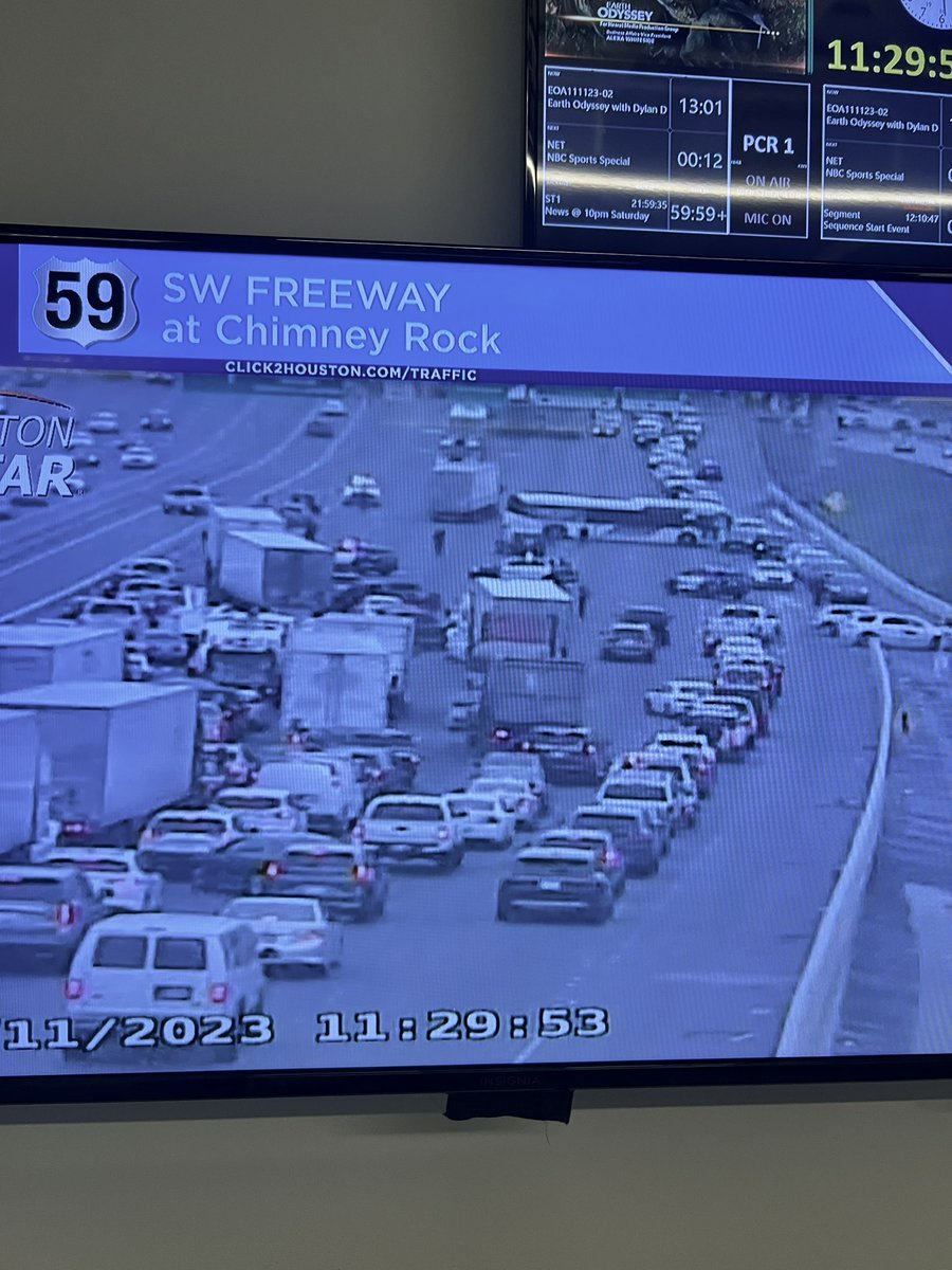 An HPD officer was shot after a chase on 59 and  Chimney Rock. The officer is in stable condition at Memorial Hermann Hospital. A suspect was shot, his condition is unknown. The freeway is closed for the investigation.