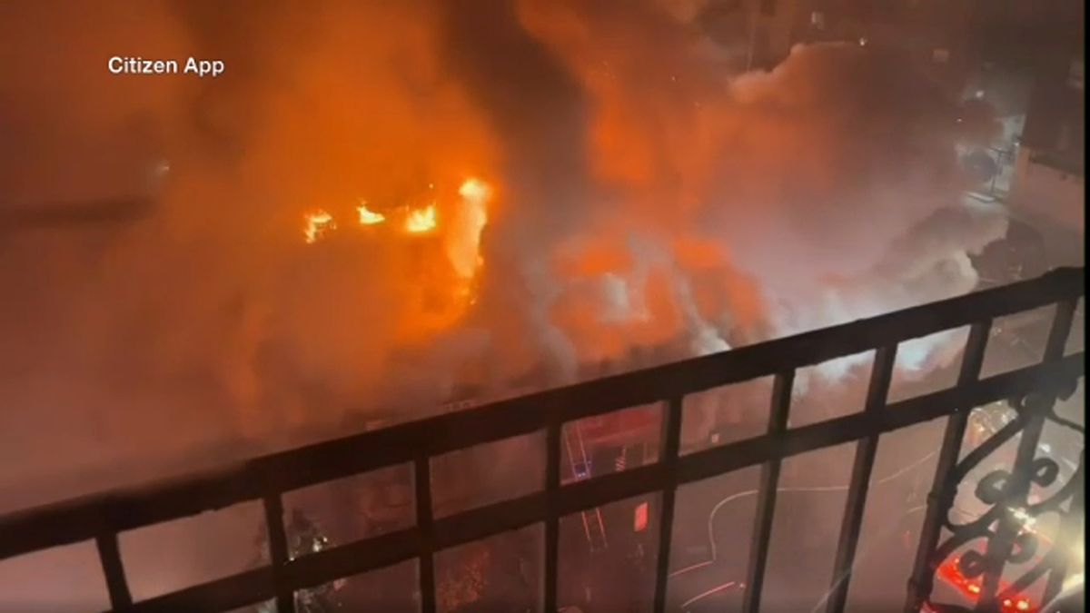 Firefighters fight massive flames at Bronx deli, other nearby businesses