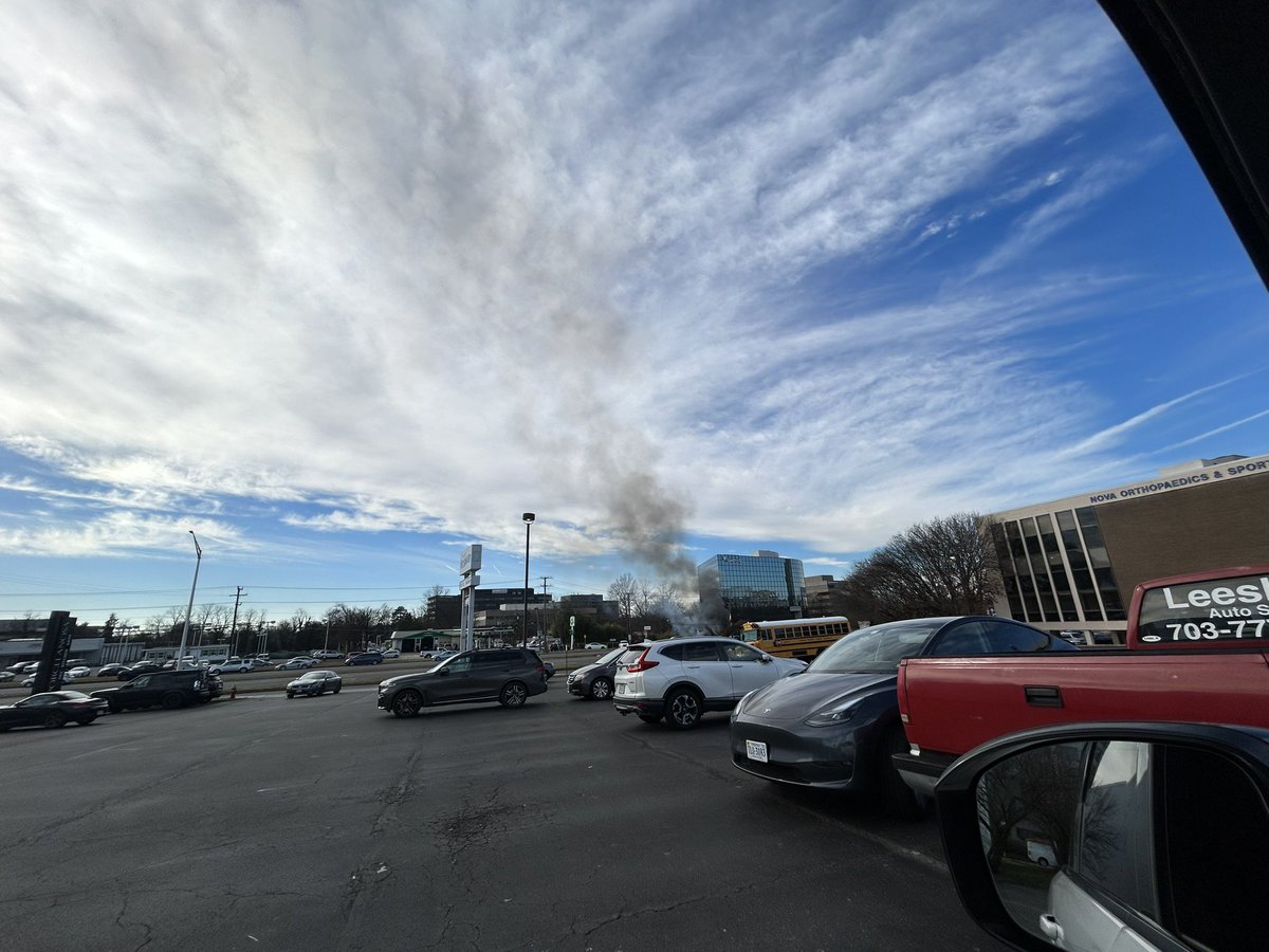 8200 block of Leesburg Pike in Tysons. Explosion sounded like a transformer with fire