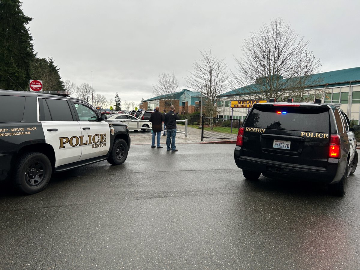 Officers are investigating a prank phone call regarding Nelson Middle School at 11:00 on Thursday morning. The caller stated there was someone with a gun in the school. Renton PD had an overwhelming response and immediately entered the building