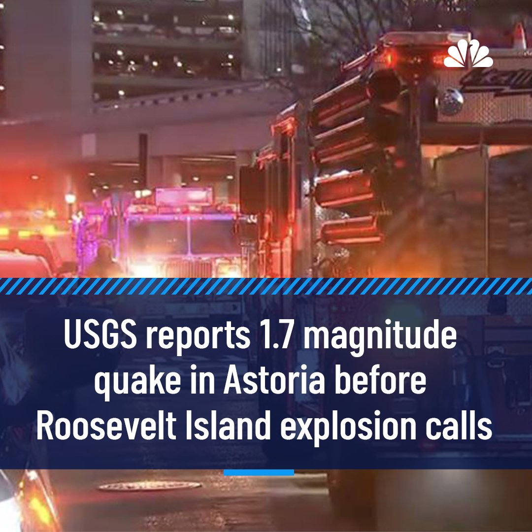 The USGS is reporting a 1.7 magnitude earthquake occurred at 5:45 a.m. Tuesday near Astoria, Queens.Residents in both Manhattan and  Queens called to report what they said sounded like small explosions coming from south of the Roosevelt Island Tramway, just before 6 a.m. Tuesday