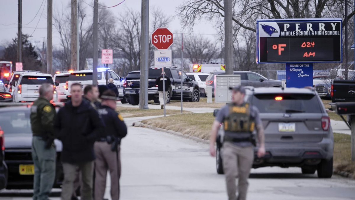 Police in Perry, Iowa, say multiple people were shot at the city&rsquo;s high school Thursday, early on students  first day back in classes after their annual winter break