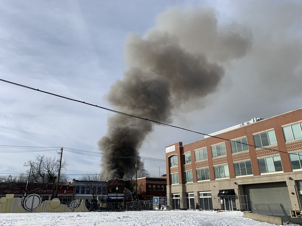 Marion Barry Ave SE DC, gas leak and explosion, daycare center, and neighboring convenience store. The building was evaluated prior to the explosion. 2nd Alarm explosion and  fire 1200 block Marion Barry Ave SE.